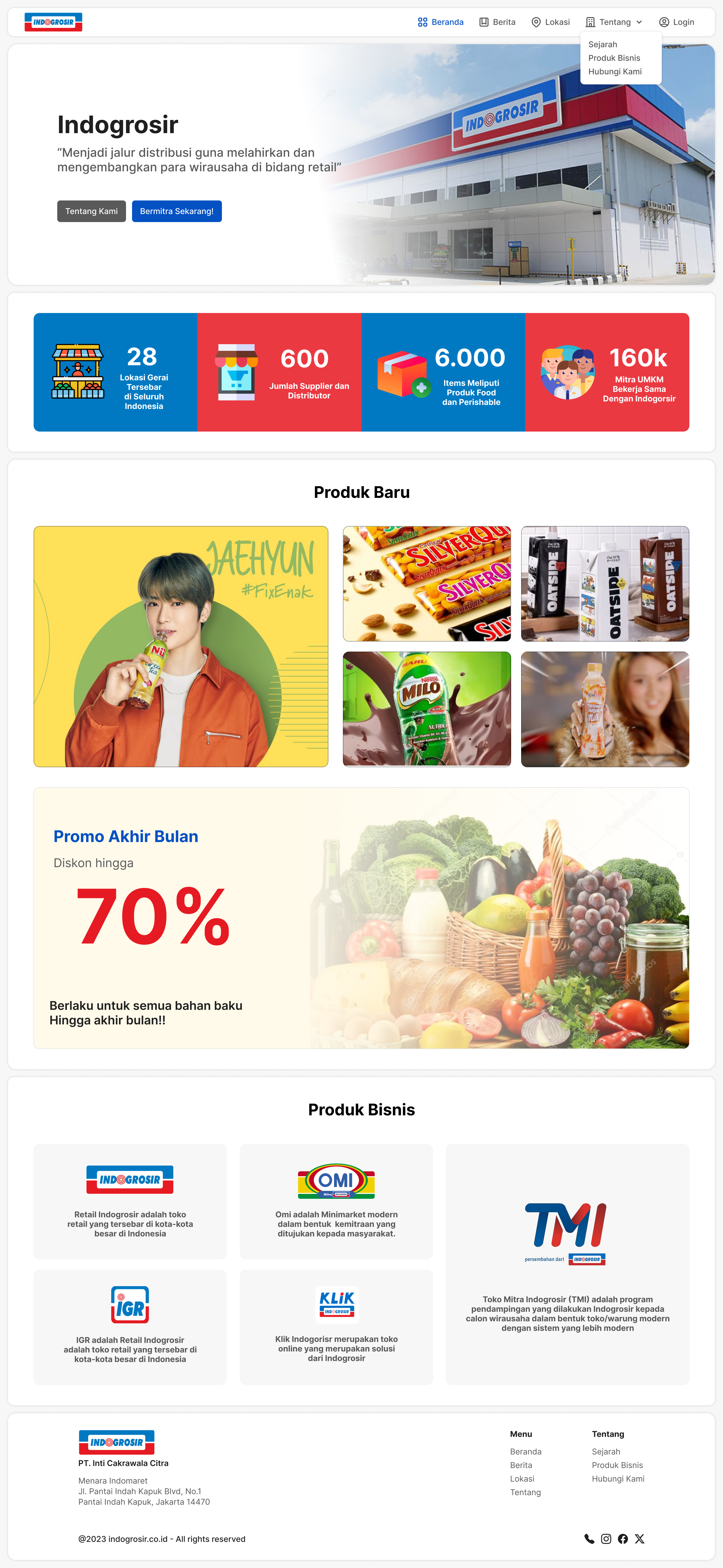 Screenshot of Supply Chain Dashboard & Website Redesign